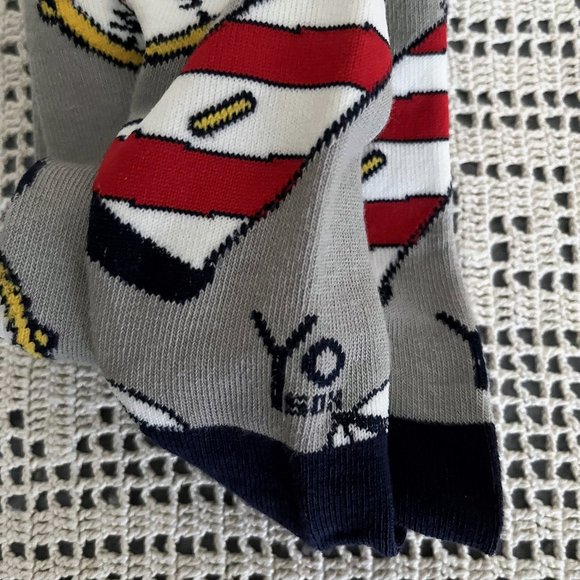 NEW with tags YoSox grey, red, navy, white & yellow socks men’s size 7-12 rare - Picture 5 of 9